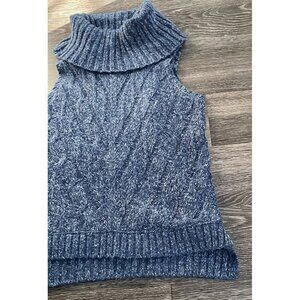 Kensie Womens Fair Isle Cropped Boxy Tunnel Neck Cozy Pullover Sweater Sz Small